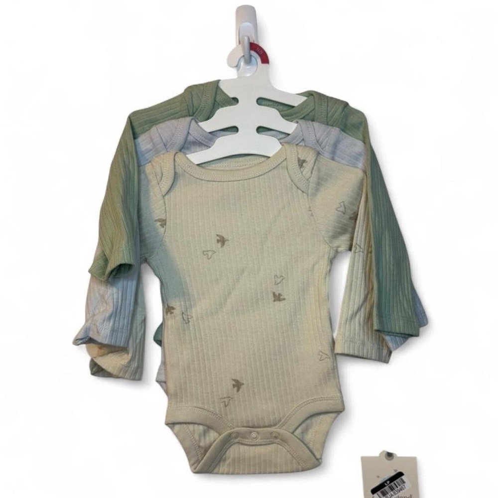 Cloud‎ Island 3 Pack Long Sleeve Bodysuits, Size: newborn-0M, NWT